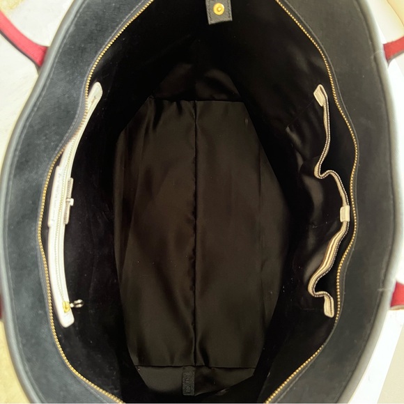 Henri Bendel Red and Black Tartan Tote Bag - Picture 6 of 11